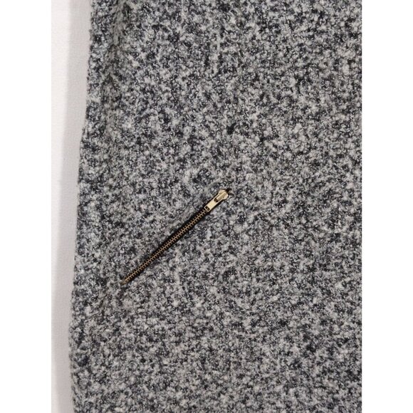 LOFT Tweed Shift Dress Women 10 Petite Black Gray Sleeveless Office Siren Career - Picture 5 of 12
